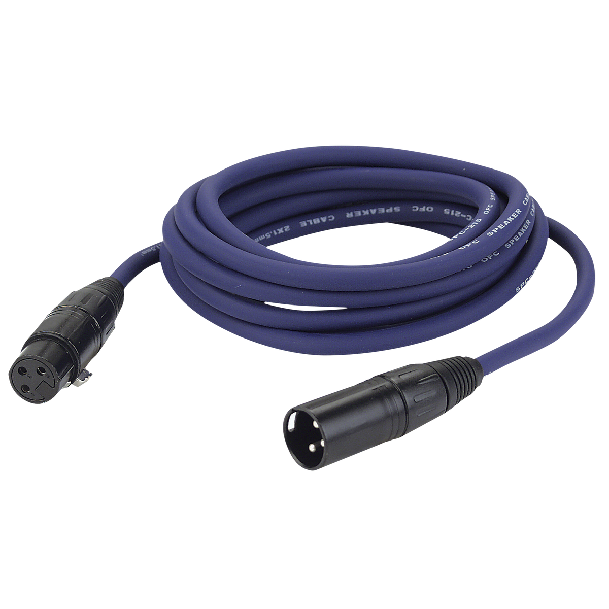 Högtalarkabel XLR 3-polig hona till XLR 3-polig hane, 2 × 1,5 mm², 3 m