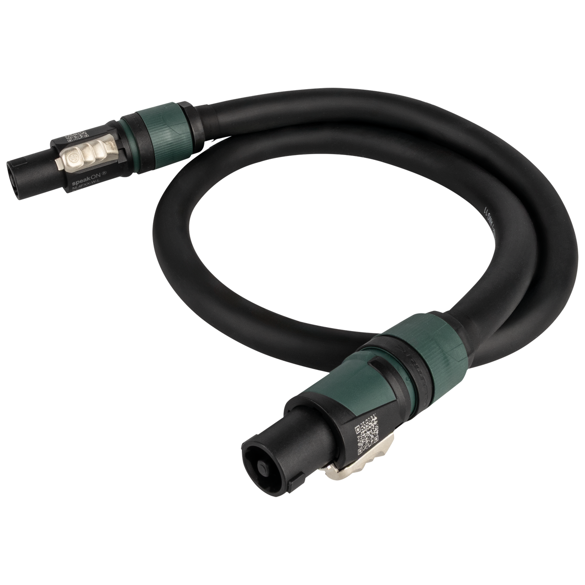 Högtalarkabel speakON NL4 till speakON NL4, 4 × 4 mm², Neutrik, 0,75 m