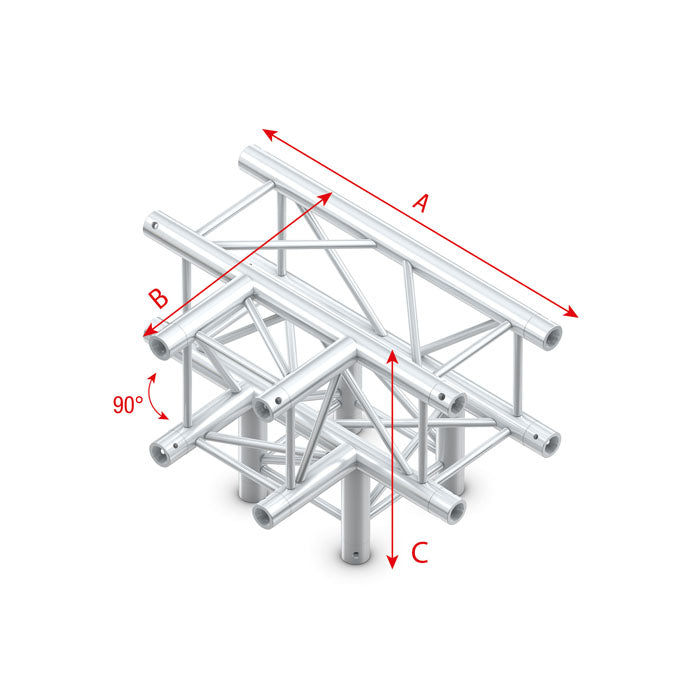Pro-30 Square G-truss, T-kors + ned 4-vägs, 50 cm