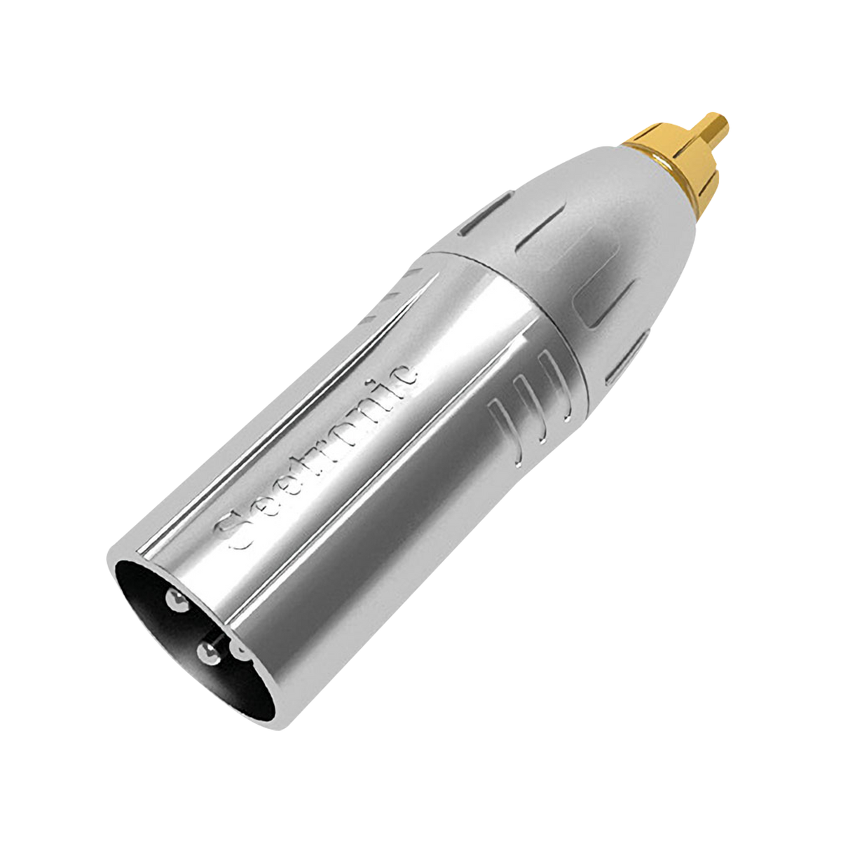 Adapter XLR 3-polig hane till RCA hane, guldkontakter