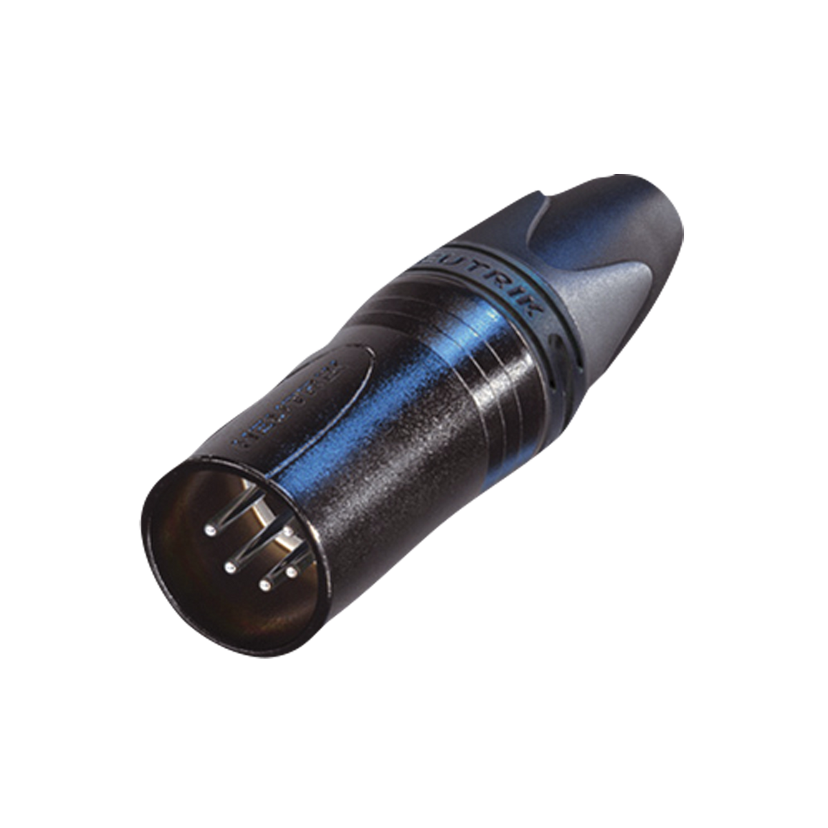 XLR-kabelkontakt hane 5-polig, XX, silverkontakter, svart