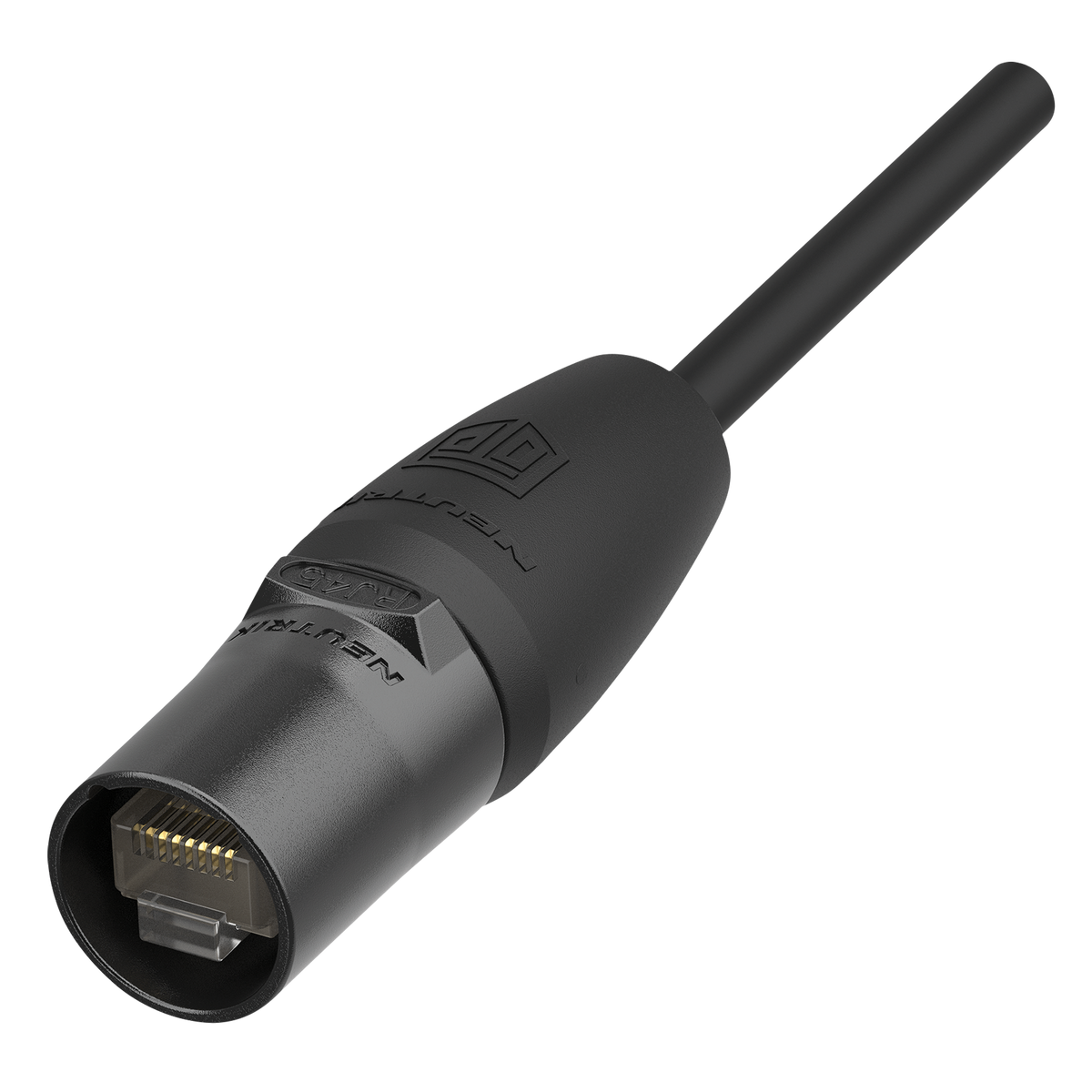 etherCON TOP-kabelkontakthus, svart, kabel 8–10 mm