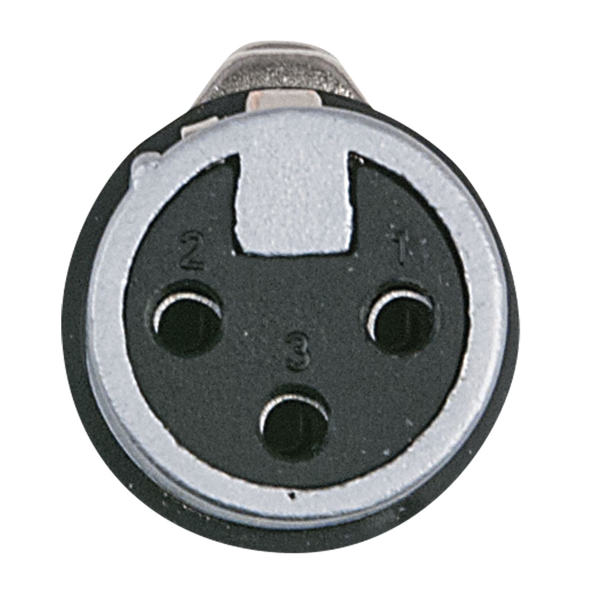 XLR-kontakt 3-polig X-typ hona, silver