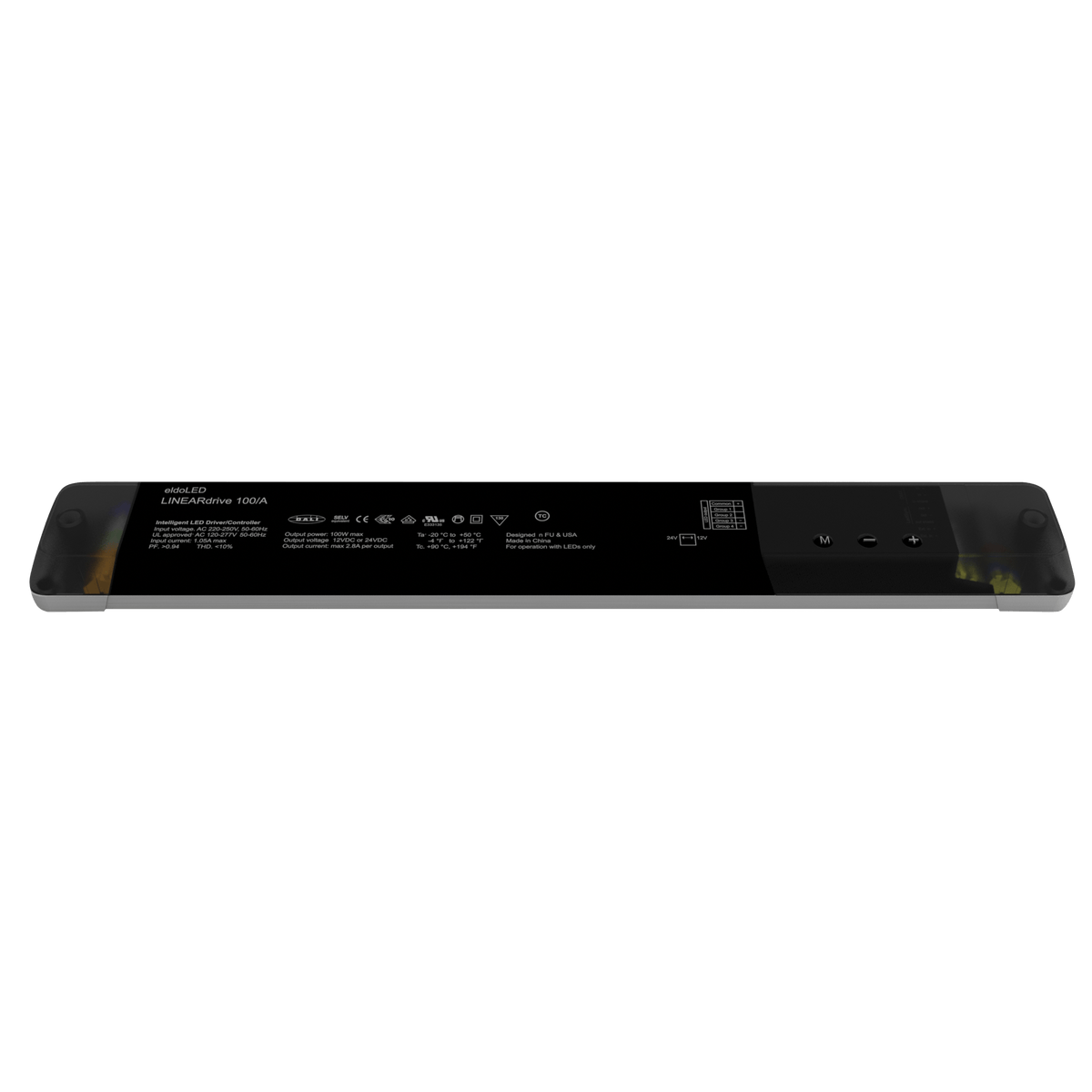 LINEARdrive AC 100 W LED-drivare med konstant spänning, DMX/DALI, 4 kanaler