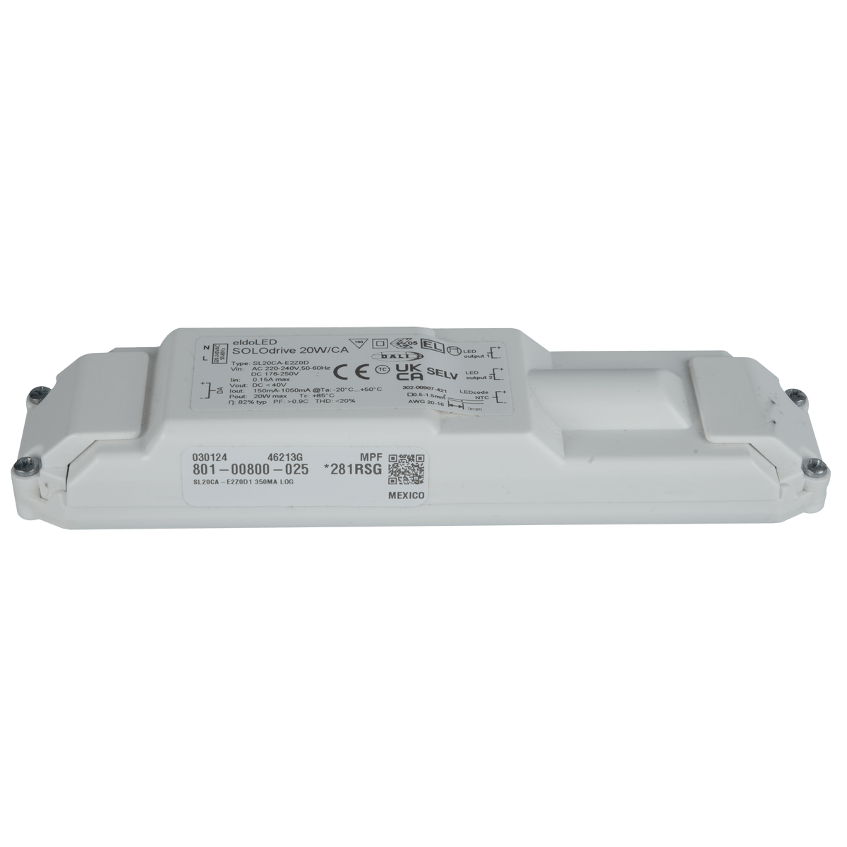 SOLOdrive 20 W dimbar LED-drivare med DALI-2, dim-to-dark