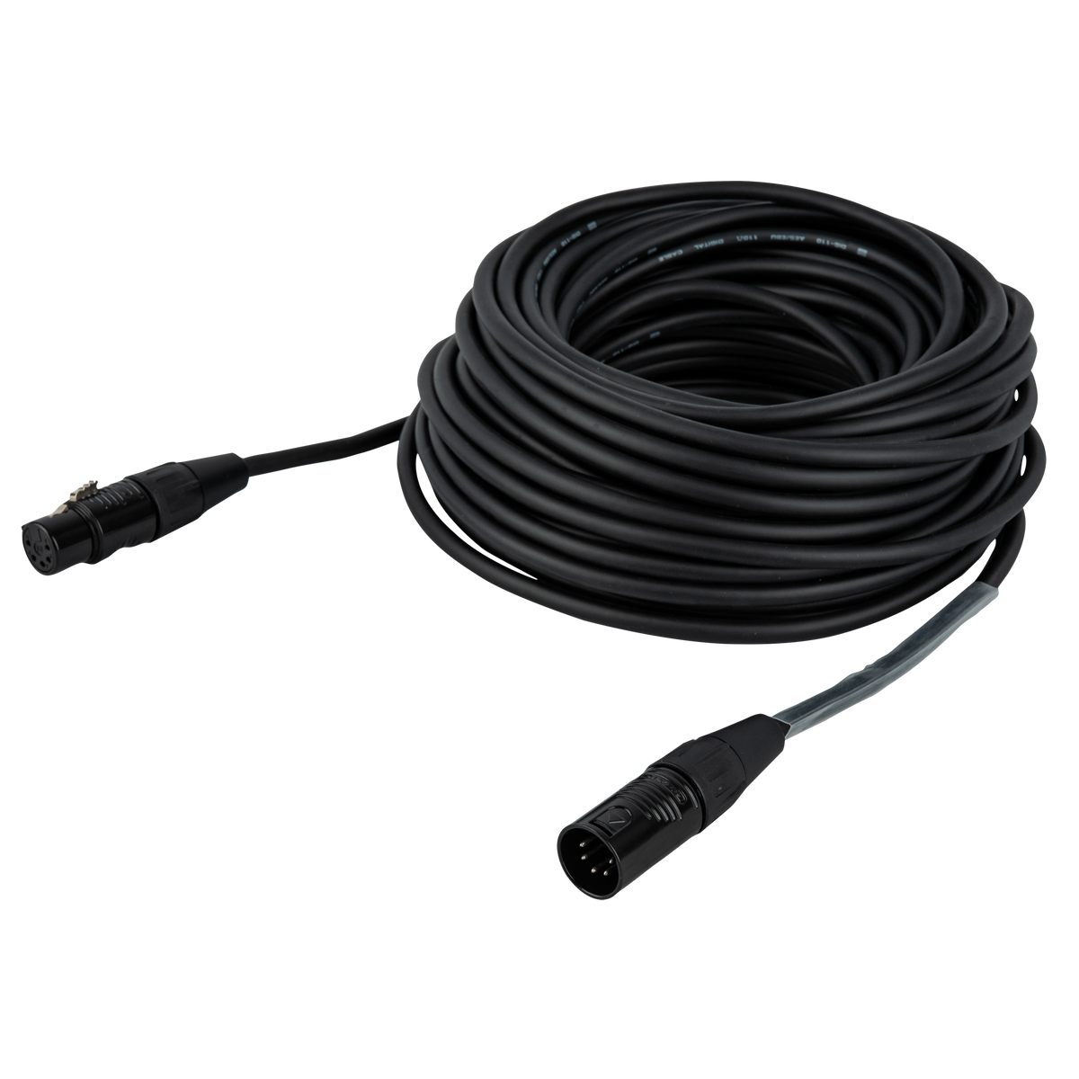 DMX/AES-EBU-kabel XLR 5-polig hane till XLR 5-polig hona, silverpläterad, 15 m