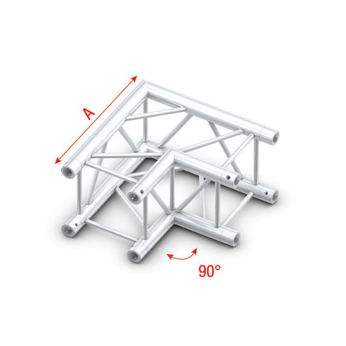 Pro-30 Square Heavy Duty G-truss, hörn 90°, silver