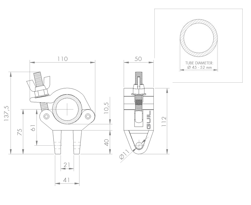 Stabiliserings- och ledkopplingar ABZ för rör Ø 45–52 mm