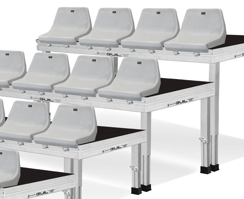 Stol A-1/G med hög rygg för läktare