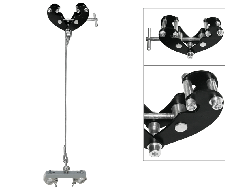 Balkklämma CS-10 – WLL 2 000 kg, svart