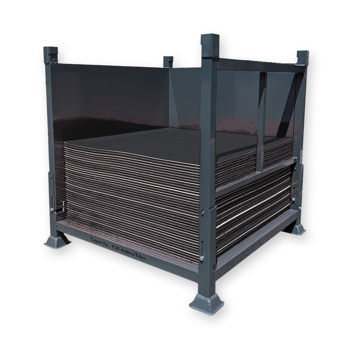 Container för 130 plattor Expoquadra Black (BOX EXPOQUADRA, illustration/färgsatt bild)