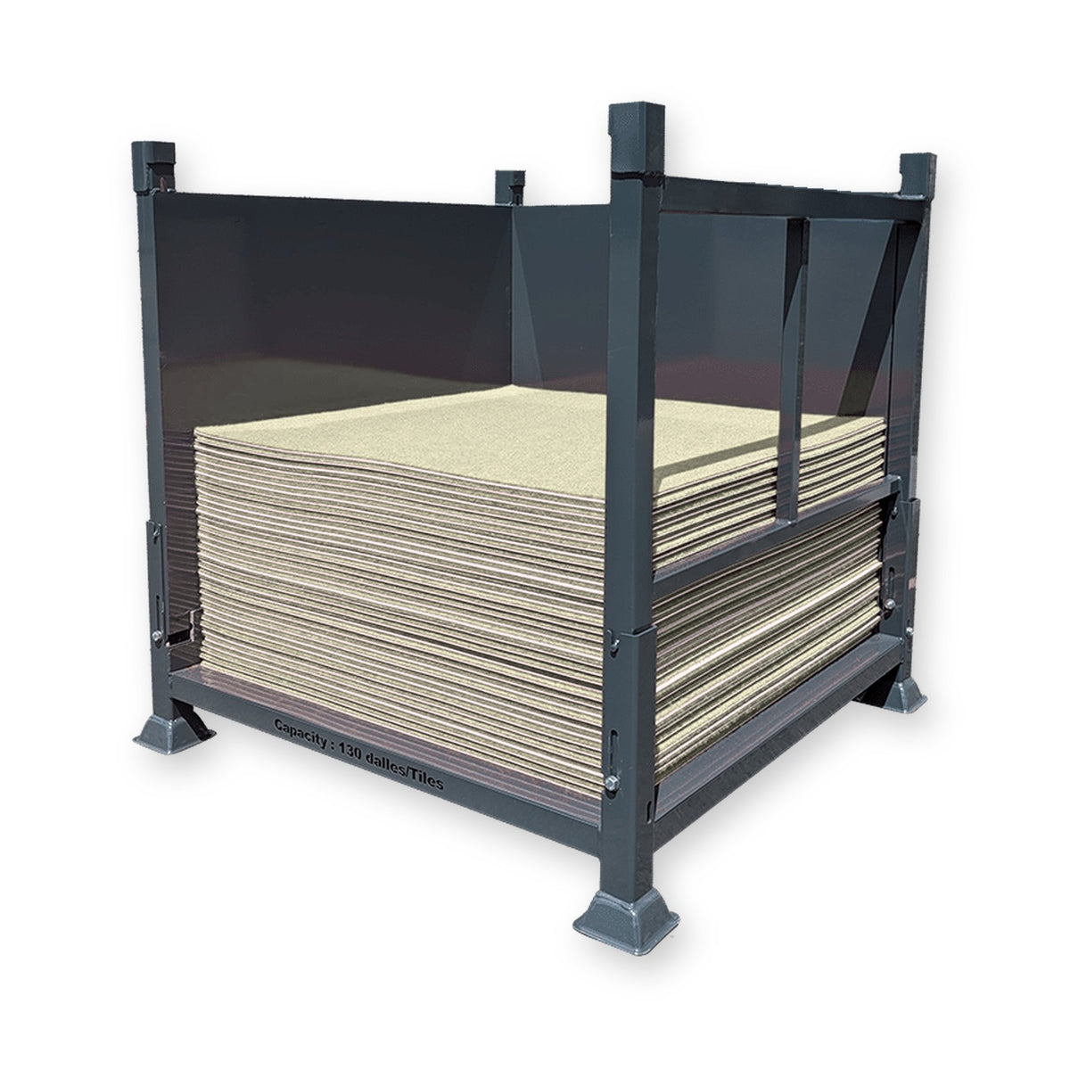 Container för 130 plattor Expoquadra Beige (BOX EXPOQUADRA, illustration/färgsatt bild)
