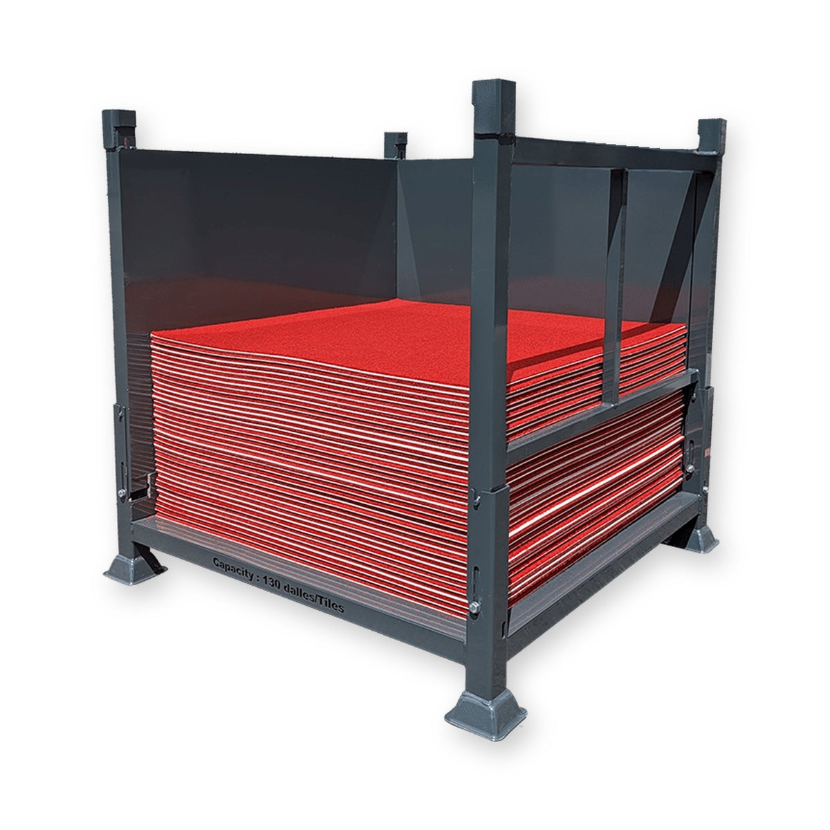 Container för 130 plattor Expoquadra Ruby Red (BOX EXPOQUADRA, illustration/färgsatt bild)