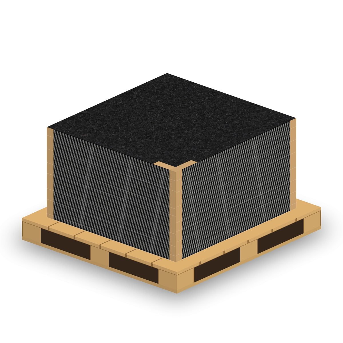 Illustration: pall med 100 plattor Expoquadra Pure Solid Black