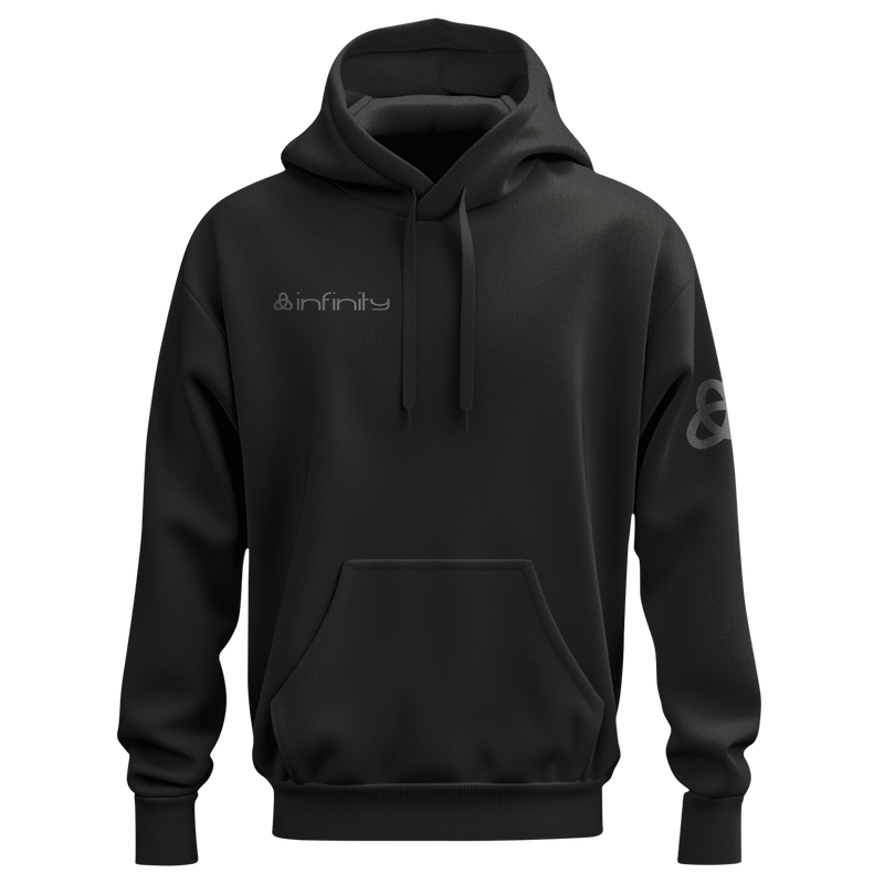 Hoodie – unisex, svart, storlek XXL