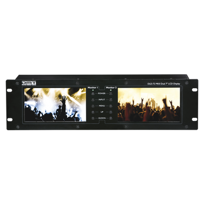 DLD-72 MKII dubbel 7"-monitor för rack med HDMI-länk