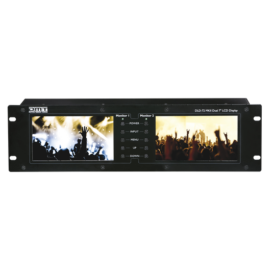 DLD-72 MKII dubbel 7"-monitor för rack med HDMI-länk