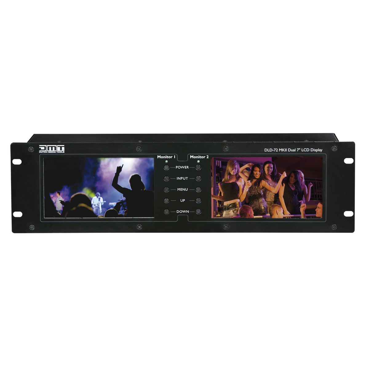 DLD-72 MKII dubbel 7"-monitor för rack med HDMI-länk