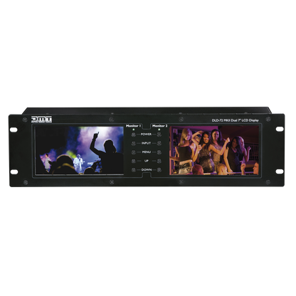 DLD-72 MKII dubbel 7"-monitor för rack med HDMI-länk