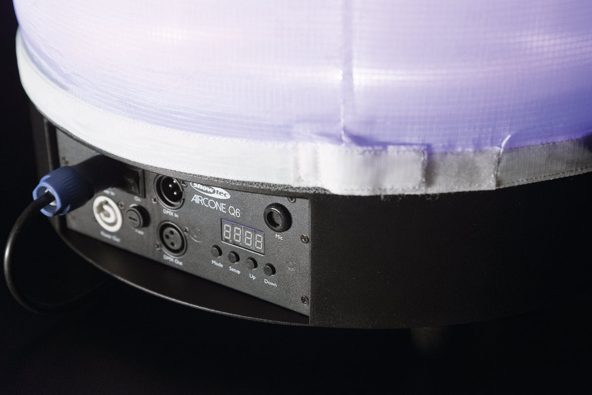 Aircone Q6, uppblåsbar LED-kon RGBWA-UV