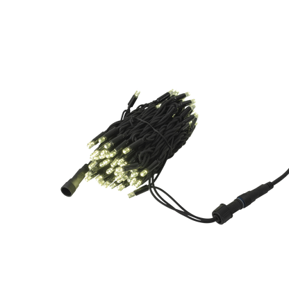 LED Rubber Static String Light, varmvit ljusslinga, svart