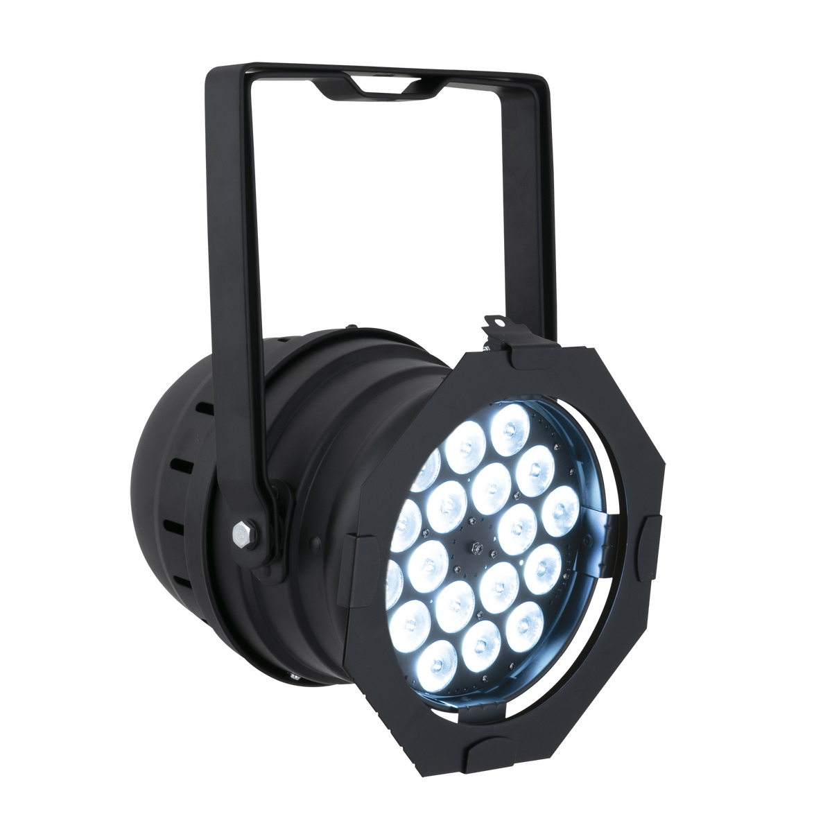 LED Par 64 Short Q4-18, RGBW LED-par 18 × 8 W, svart