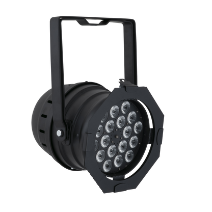 LED Par 64 Short Q4-18, RGBW LED-par 18 × 8 W, svart