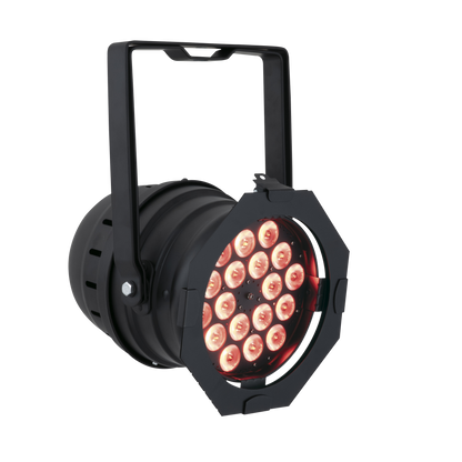 LED Par 64 Short Q4-18, RGBW LED-par 18 × 8 W, svart