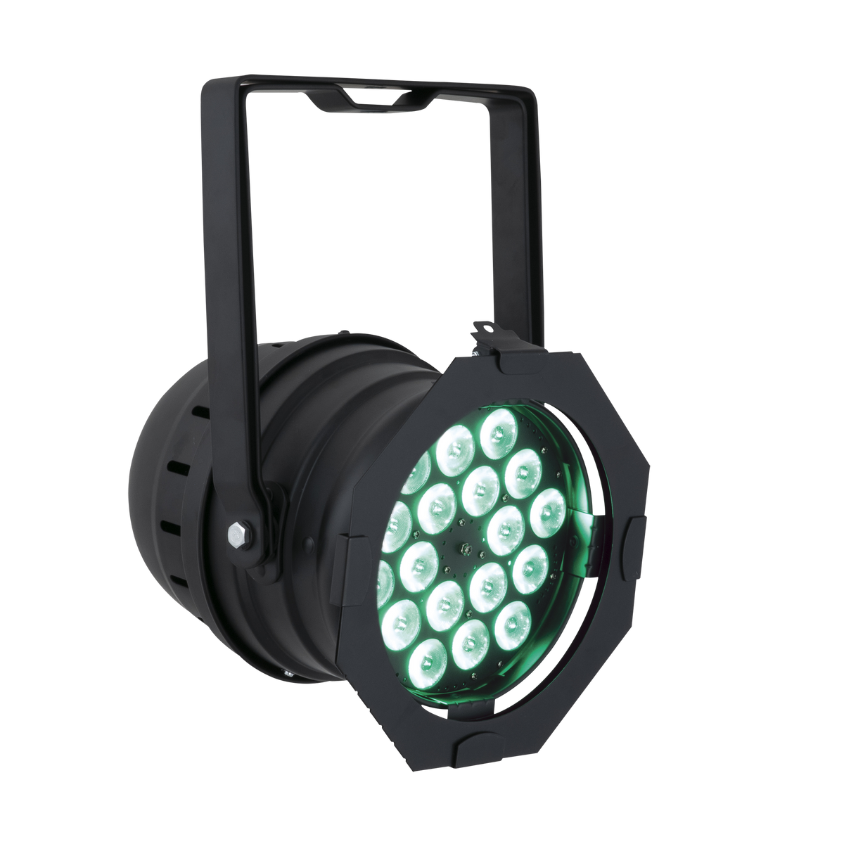 LED Par 64 Short Q4-18, RGBW LED-par 18 × 8 W, svart