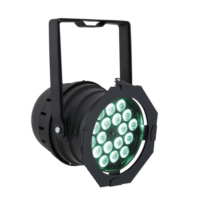 LED Par 64 Short Q4-18, RGBW LED-par 18 × 8 W, svart