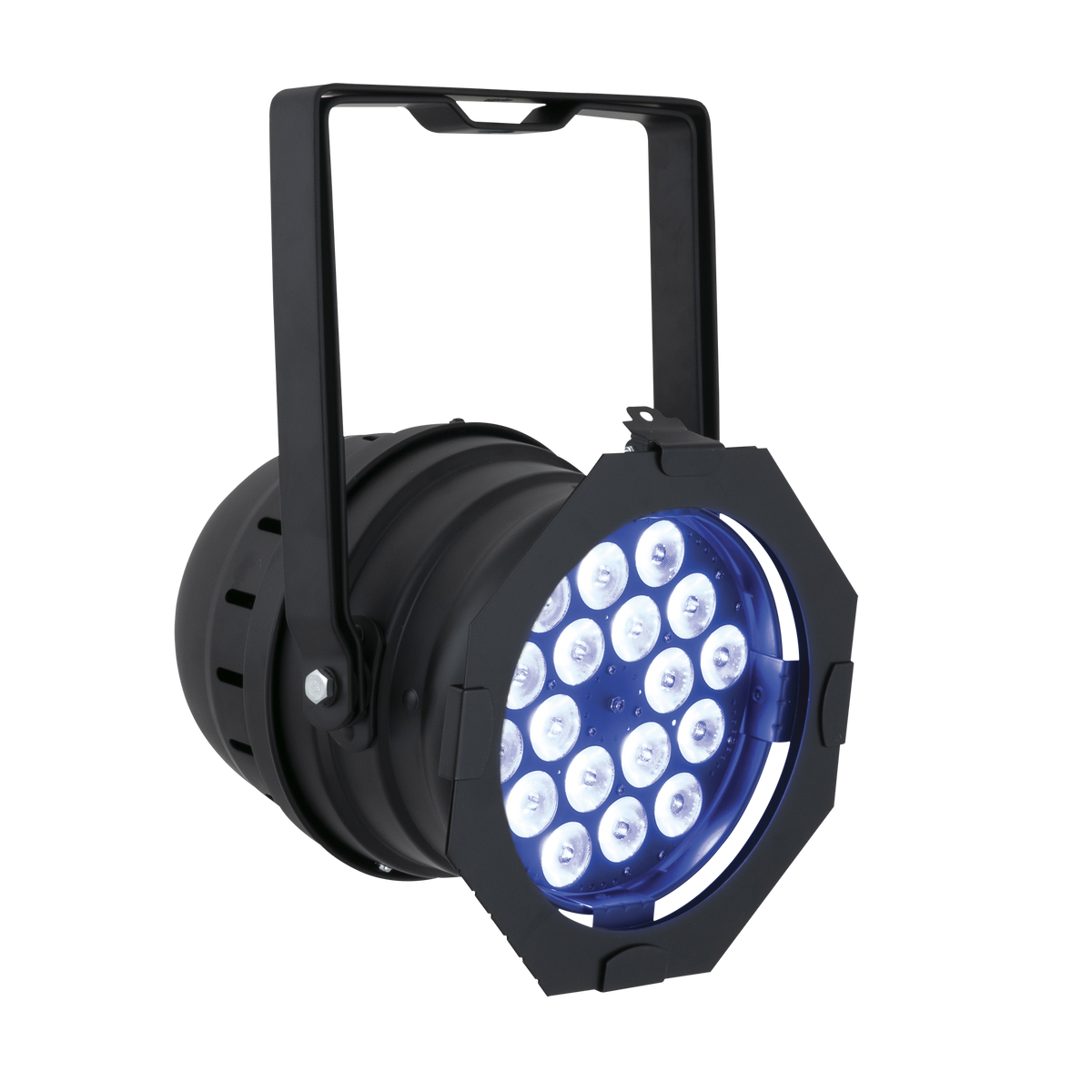 LED Par 64 Short Q4-18, RGBW LED-par 18 × 8 W, svart