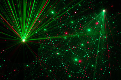 Firestorm, 4-i-1-effekt med wash, derby, strobe och laser