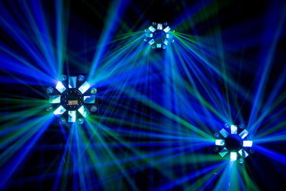 Firestorm, 4-i-1-effekt med wash, derby, strobe och laser