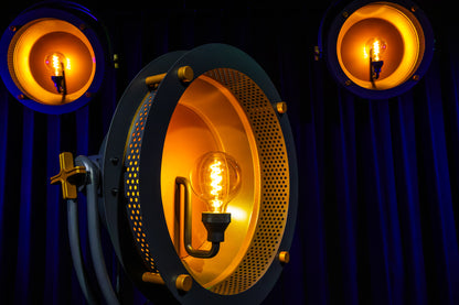Edison Vintage 1, retroarmatur med E27, blekt guld/grå
