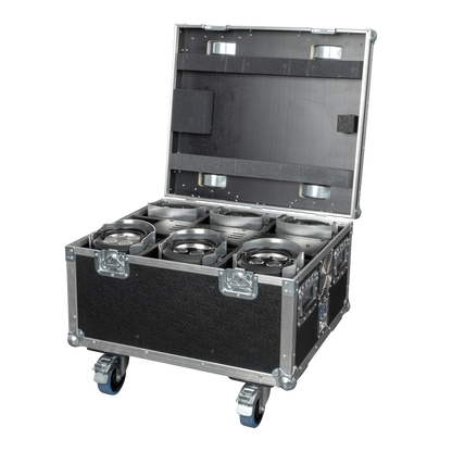 EventSpot 1600 Q4 Set, 6 st i laddningscase, borstad aluminium