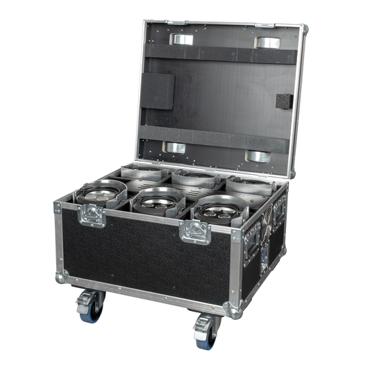 EventSpot 1600 Q4 Set, 6 st i laddningscase, borstad aluminium