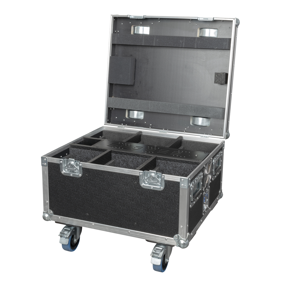 EventSpot 1600 Q4 Set, 6 st i laddningscase, borstad aluminium