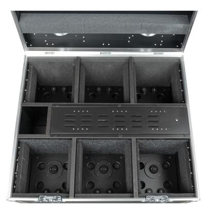 EventSpot 1600 Q4 Set, 6 st i laddningscase, borstad aluminium