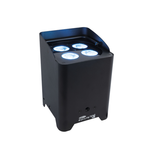 EventLITE 4/10 Q6, batteridriven RGBWAUV-spot med trådlös DMX