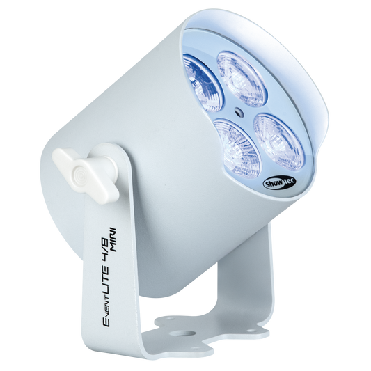 EventLITE 4/8 Mini Q6, batteridriven spot IP65, vit