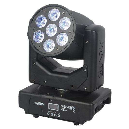 Shark Wash One, RGBWA-UV LED-wash-moving head 7 × 12 W