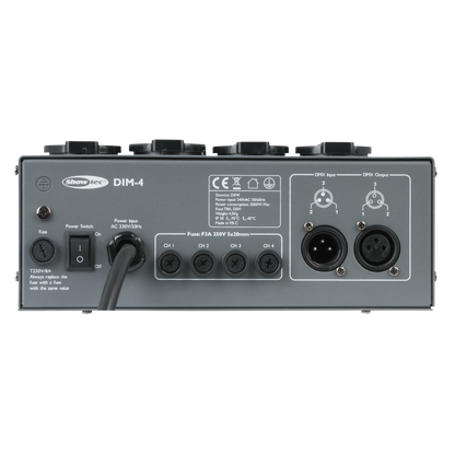 DIM-4 DMX-dimmerpack, 4 kanaler