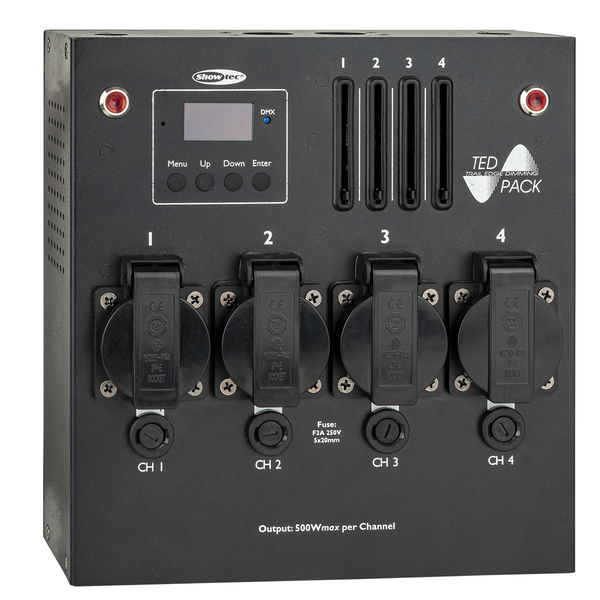TED Pack LC dimmerpack, 4 kanaler med lokala faders