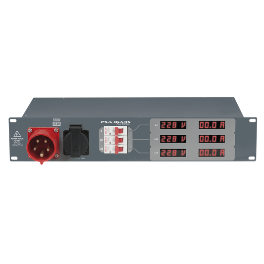 PSA-16A3S strömfördelare, 3 × automatsäkring, Schuko-utgångar