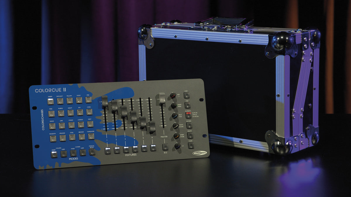 ColorCue 2 LED-ljusbord, 6 faders, 6 färger