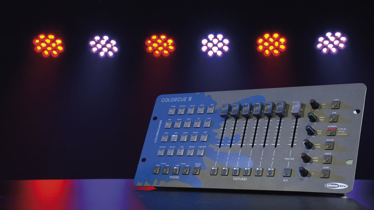 ColorCue 2 LED-ljusbord, 6 faders, 6 färger