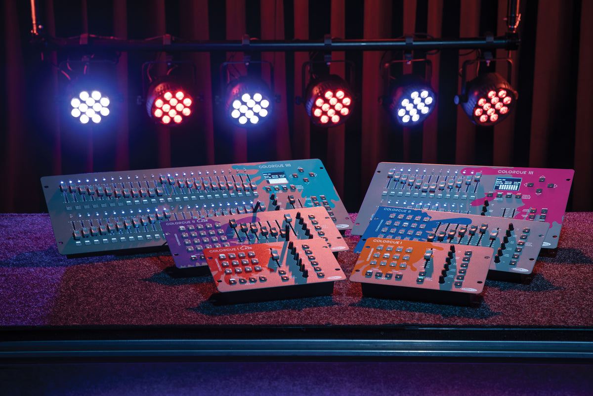 ColorCue 2 LED-ljusbord, 6 faders, 6 färger