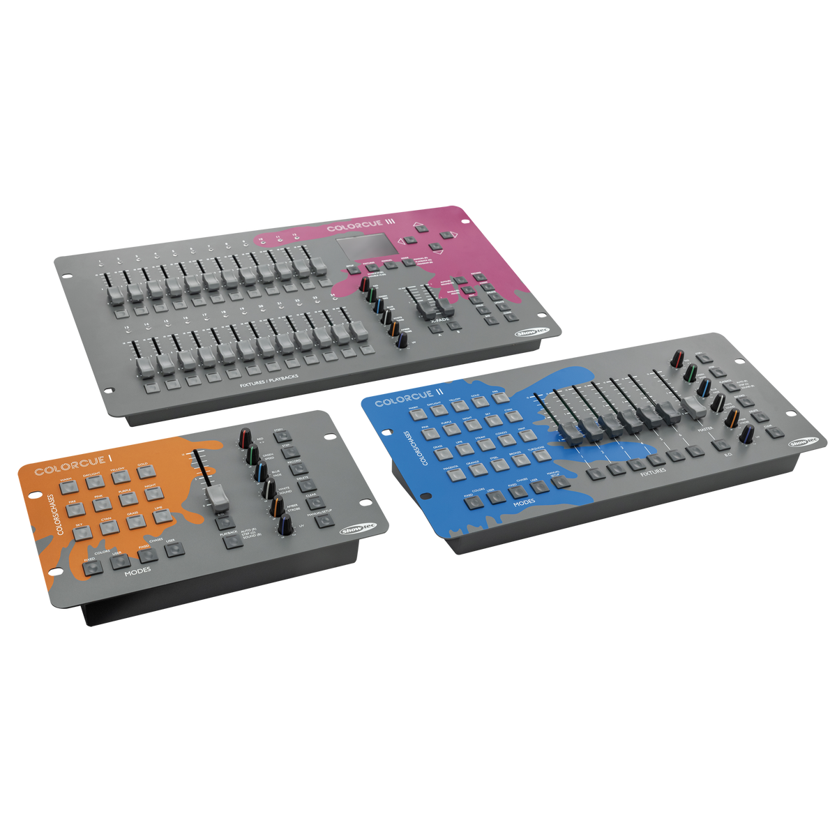 ColorCue 2 LED-ljusbord, 6 faders, 6 färger