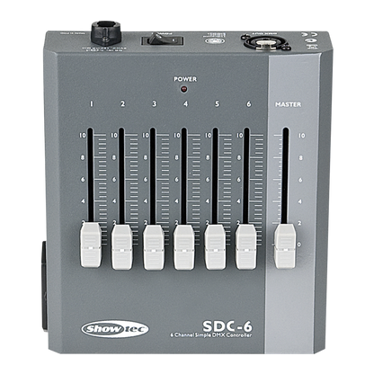 SDC-6 DMX-ljusbord, 6 kanaler