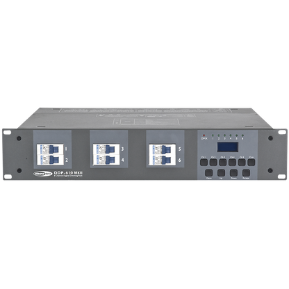 DDP-610 MKII dimmerpack, 6 kanaler, 10 A, 16-polig multipin